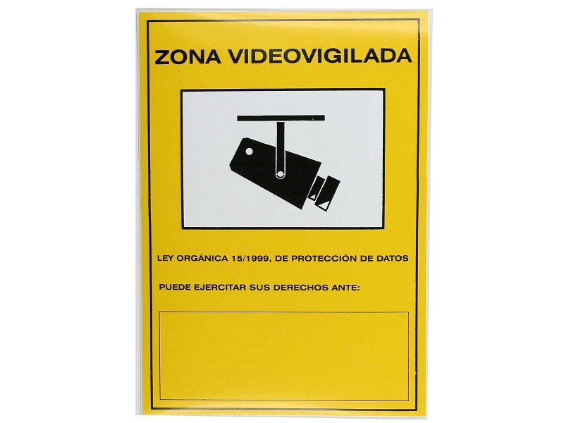 Cartel homologado para el aviso de instalación de cámaras de videovigilancia y cumplimiento con la normativa vigente