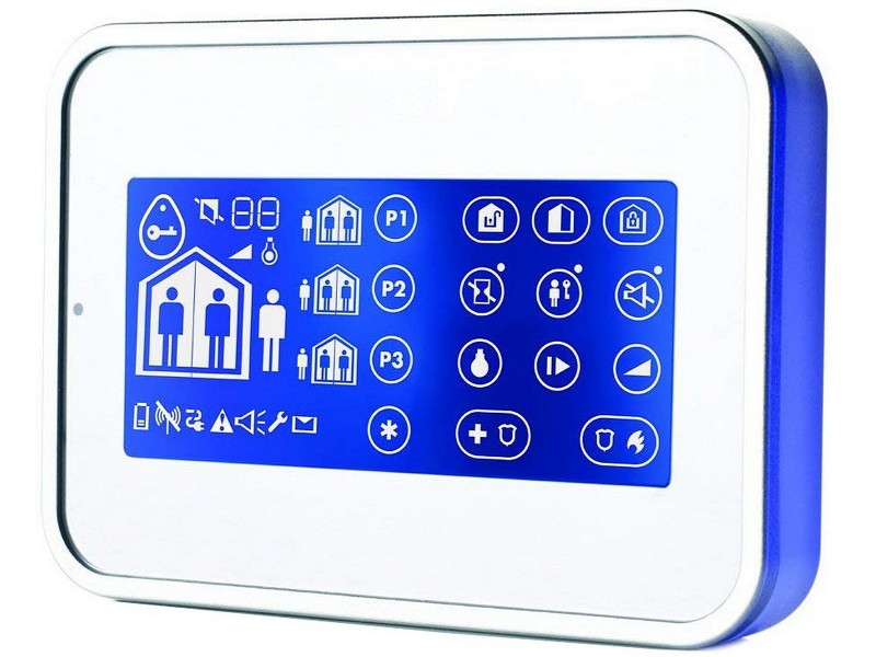 Teclado adicional con pantalla táctil y teclado RFID para realizar todas las funciones de alarma