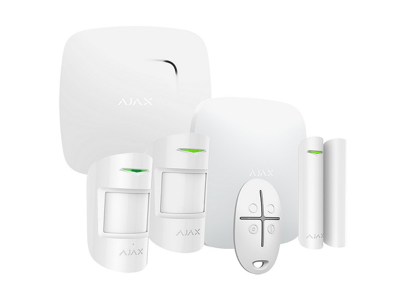 Alarma AJAX con conexión a Internet que incluye la central y el mando, 2 sensores PIR, 1 magnético y 1 sensor de humos