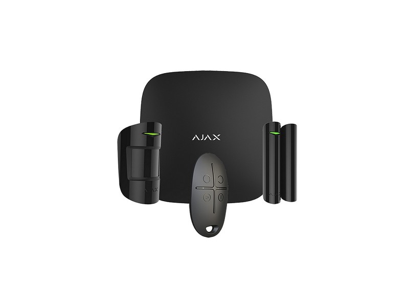 Kit de iniciación al sistema de alarma AJAX con consola Hub básica y accesorios de interior compatibles, color negro