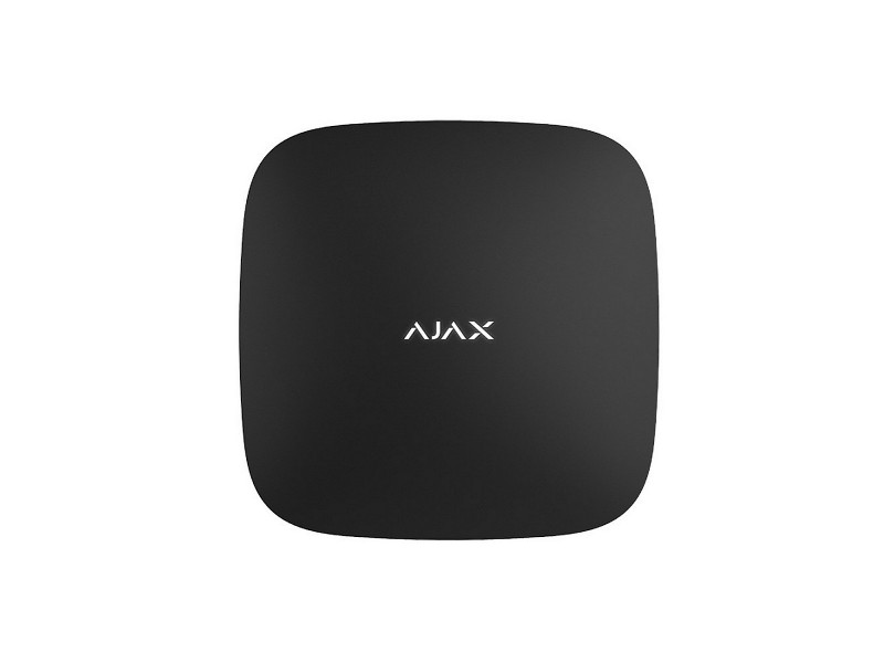 Consola central AJAX Hub 2 en color negro, en compatible con MotionCam, PIR en cortina exterior y teclado con RFID de AJAX