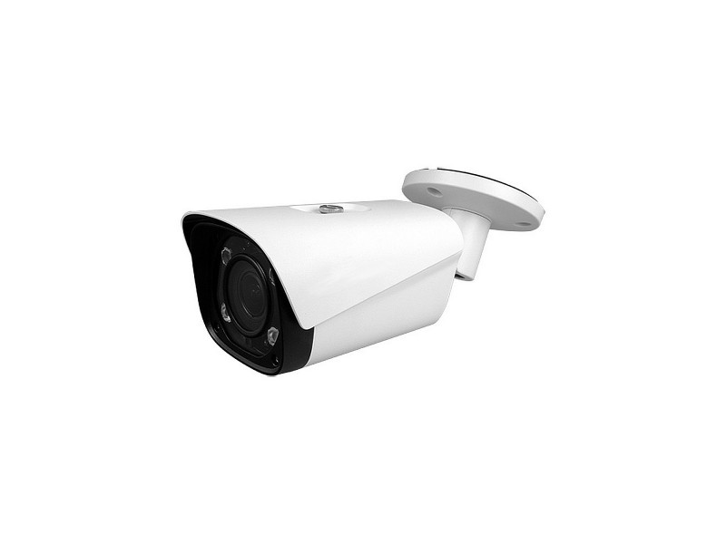 Cámara bullet para instalación en pared, cuenta con lente varifocal motorizada para ajustar el ángulo de visión en remoto