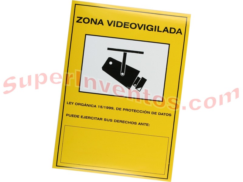 Cartel homologado aviso instalación de cámaras de videovigilancia