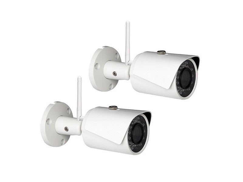 pack de 2 cámaras de vigilancia wifi para exterior con grabación en tarjeta interna Dahua