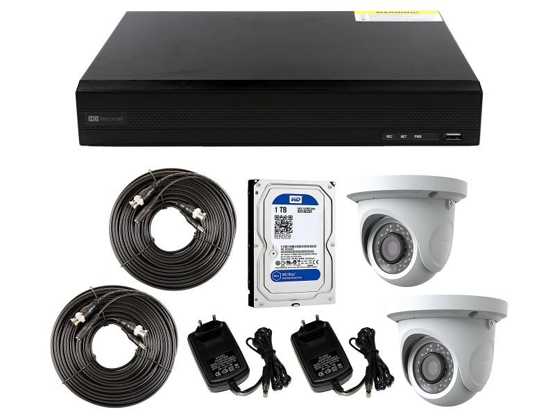 Incluye 2 cámaras domo calidad Ultra HD/ 5 Megapíxeles y grabador de 4 canales compatible con disco duro