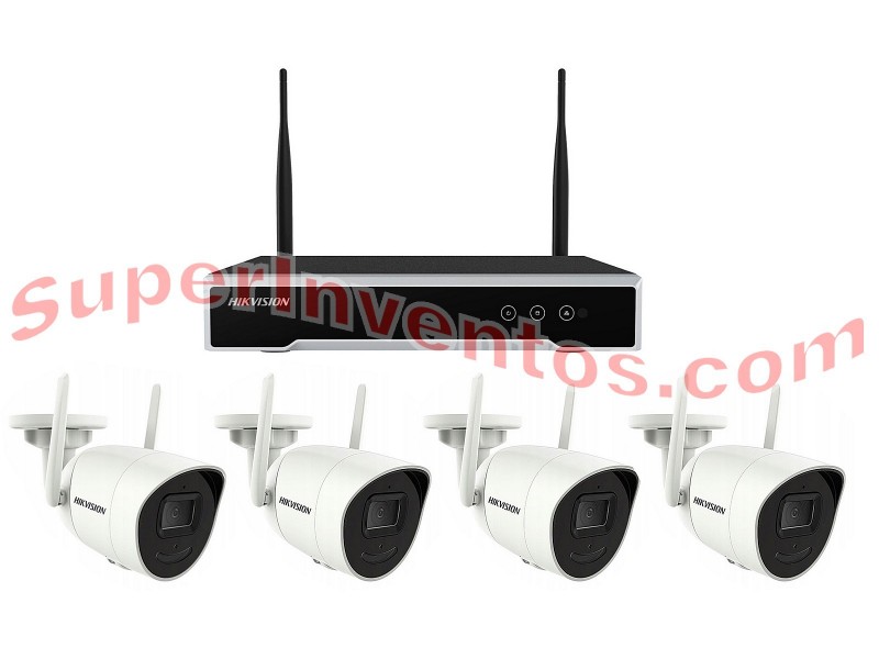 Kit 4 cámaras Wifi con grabación en disco duro Hikvision