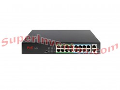 Switch 16 puertos PoE + 2 puertos Uplink 30W