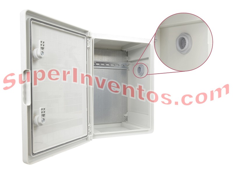 detalle del filtro de ventilación del armario para exterior