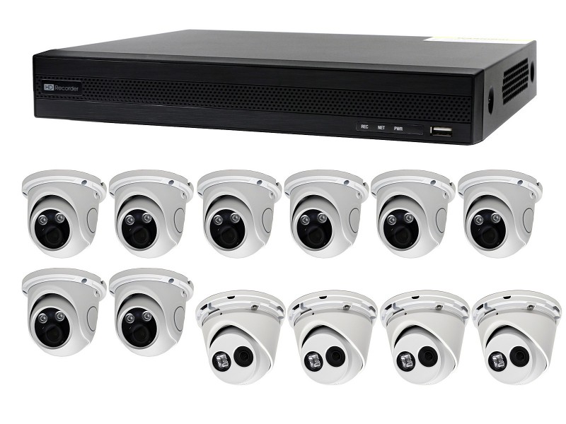 Kit de videovigilancia 12 cámaras calidad Ultra HD 4K