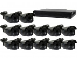 Kit de videovigilancia 12 cámaras Ultra HD de exterior varifocales