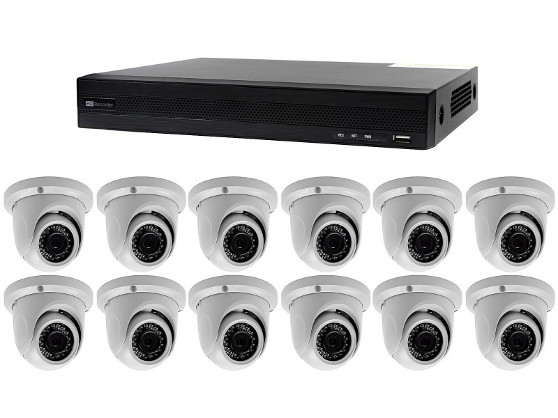 Kit de vigilancia UHD 12 cámaras 5 Megapíxeles, ampliable