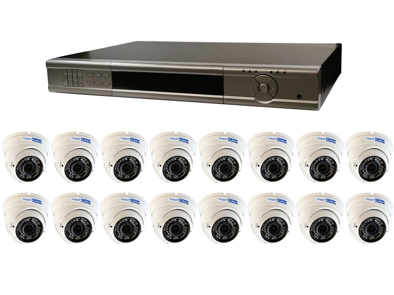 Kit de vigilancia Full HD TVI 16 cámaras domo varifocales