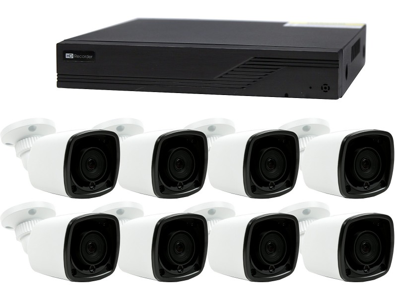 Kit de vigilancia exterior 8 cámaras Ultra HD 4K