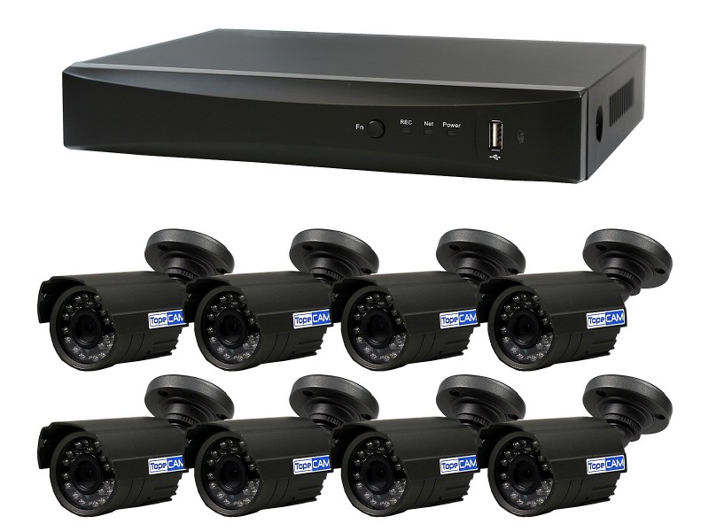 Kit de videovigilancia TVI Full HD 1080p 8 cámaras exterior