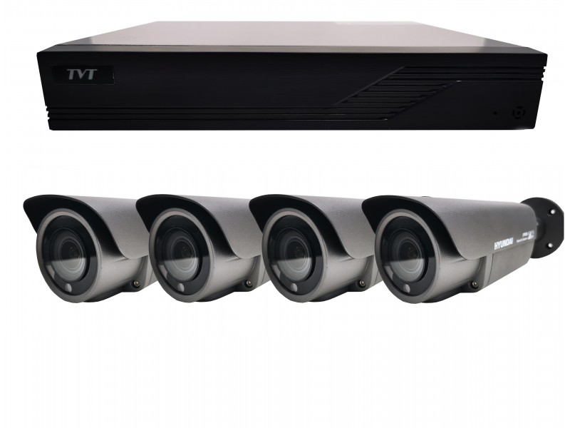 Kit de vigilancia Full HD 4 cámaras varifocales de exterior