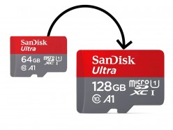 cambio tarjeta de almacenamiento 64 GB por una de 128 GB