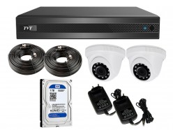 kit videovigilancia completo 2 cámaras con grabador DVR 1080p