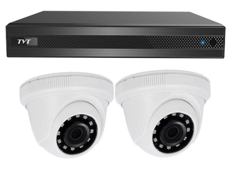 Kit vigilancia 2 cámaras con grabador DVR