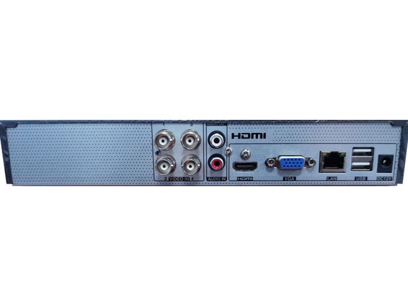 Parte trasera del TVT TD-2004NS-HL-L (S132172): entradas BNC, HDMI, VGA, LAN, USB y alimentación 12V