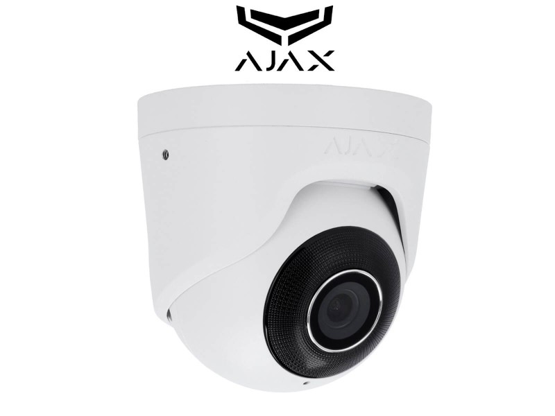 vista lateral de cámara de vigilancia IP Ajax 5 MP exterior