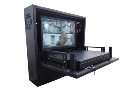 caja de seguridad para almacenar videograbador y monitor
