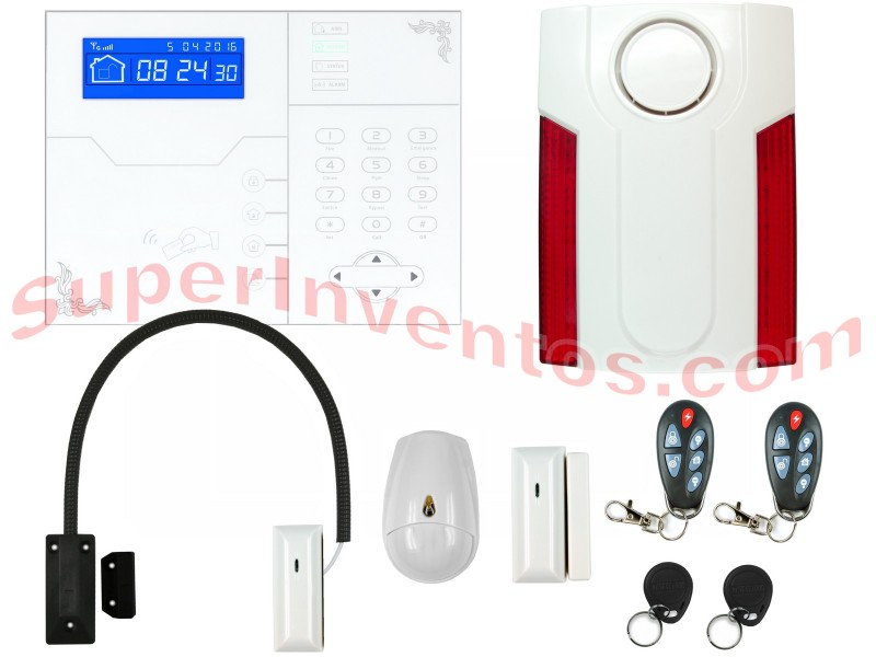 Kit alarma SafeMax i20 protección negocios con sirena de exterior y sensor de persianas metálicas