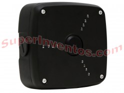 Cajetín conexiones estanco para cámaras CCTV en color negro