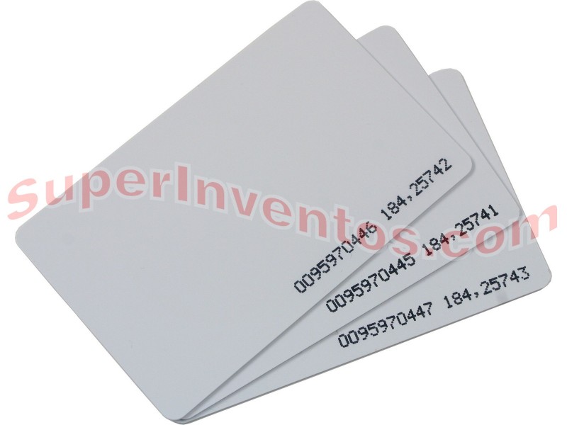 Paquete 25 tarjetas acceso sin contacto ISO PVC