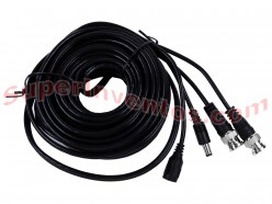 Cable de vídeo y alimentación coaxial 10 metros