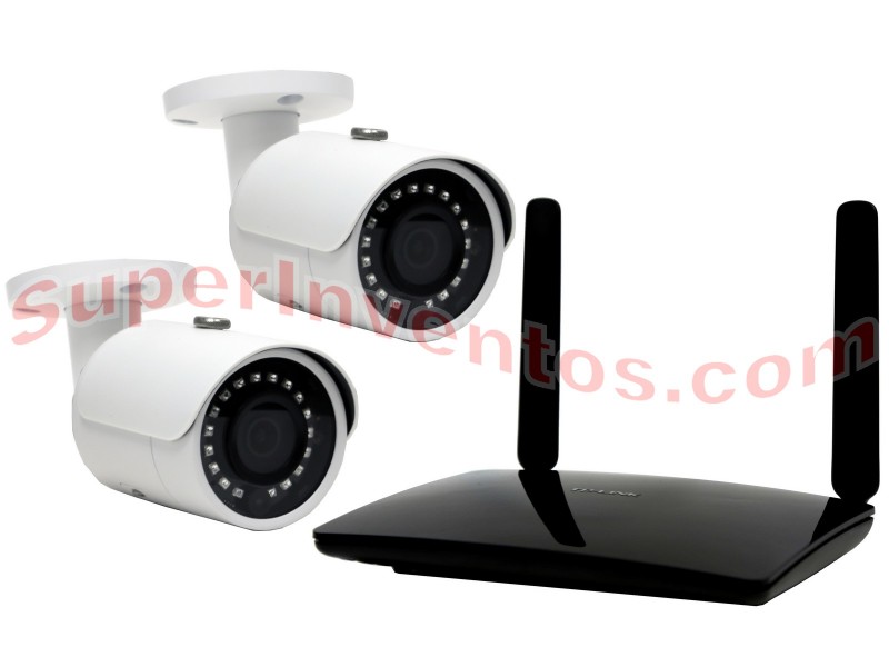 Kit de videovigilancia IP Wi-Fi de exterior con router 4G