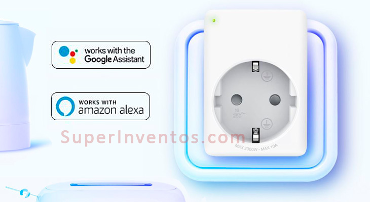 Enchufe inteligente conexión Wifi con aplicación móvil y compatible Alexa. 