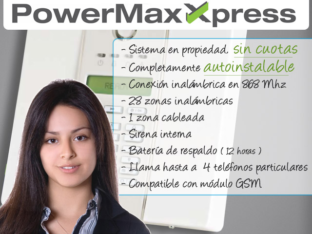PowerMax Xpress. Un excelente sistema de seguridad electrónico ideal para cubrir las necesidades de seguridad de todo tipo de hogares y comercios. 