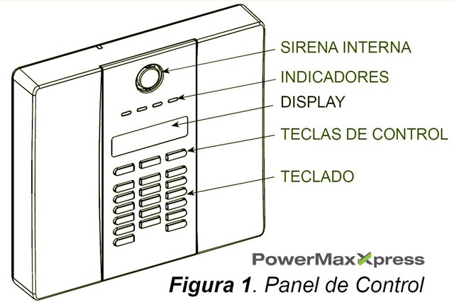 Detalle de la consola central PowerMax Xpress.