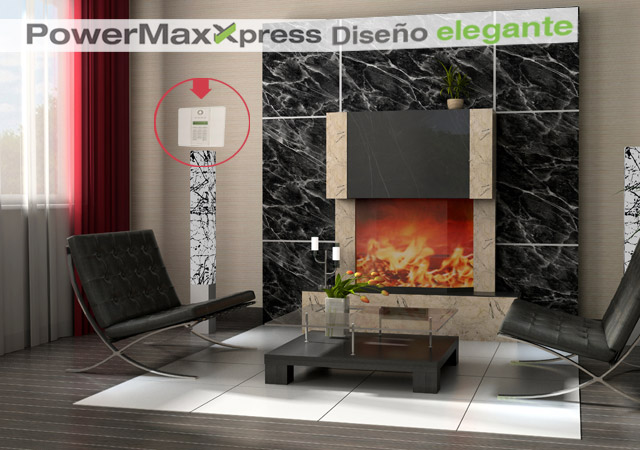 PowerMax Xpress es el último modelo de alarma para el hogar con un elegante y cuidado diseño fácil de integrar en prácticamente cualquier espacio