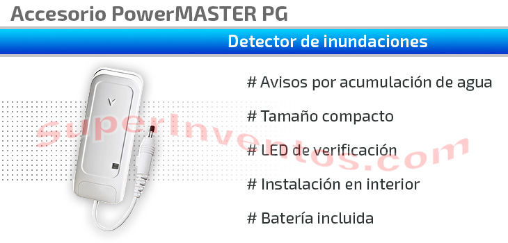 Detector de inundaciones y humedad para alarmas PowerMASTER fld-550 PG2