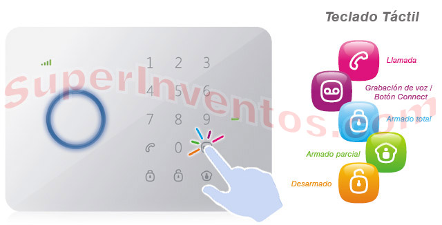 Ejecute órdenes directas desde el teclado táctil de la consola central Aurora Touch G5.