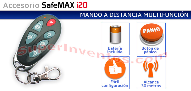 Mando inalámbrico multifunción para alarma IP SafeMAX i20