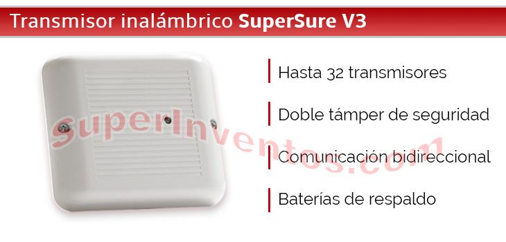 Repetidor de señal bidireccional para alarma SuperSure V3.