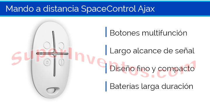 Mando a distancia SpaceControl Ajax incluido en el kit de protección para exterior