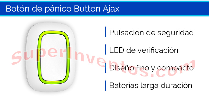 Ajax Button es un botón de pánico, emergencia y controlador de domótica
