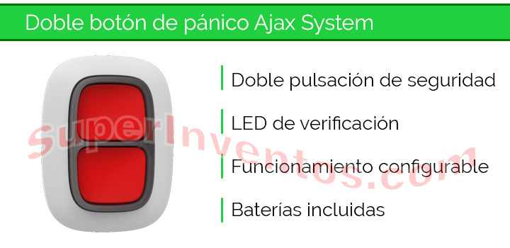 Doble botón de pánico Ajax System Double Button