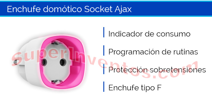 Ajax Socket es un enchufe para el control domótico de cualquier electrodoméstico.