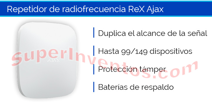 Ajax ReX duplica el alcance de la señal inalámbrica entre sensor y consola central