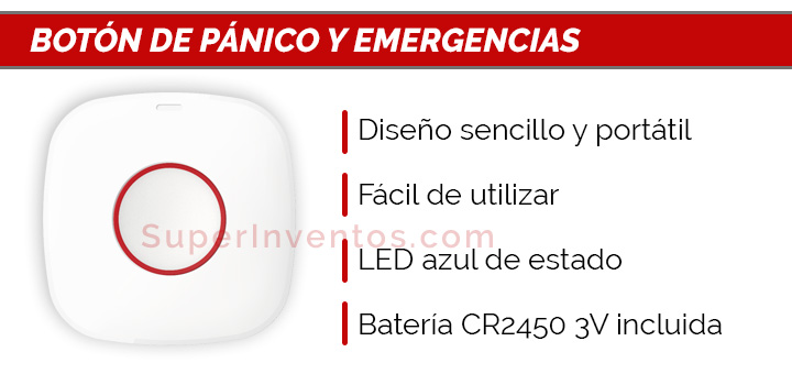 Botón de pánico y emergencias compatible con las alarmas Hikvision AX-Pro