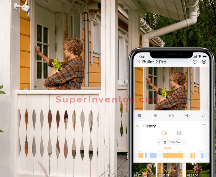 Cámara ip wifi 2k 4 megapixeles apta para exterior con aplicación movil gratuita para visionado online