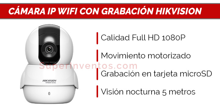 Cámara IP Wifi Hikvision con movimiento y grabación compatible con su alarma Hikvision AX-Pro 64