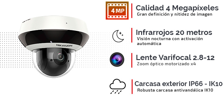 cámara de vigilancia wifi con movimiento para exterior hikvision