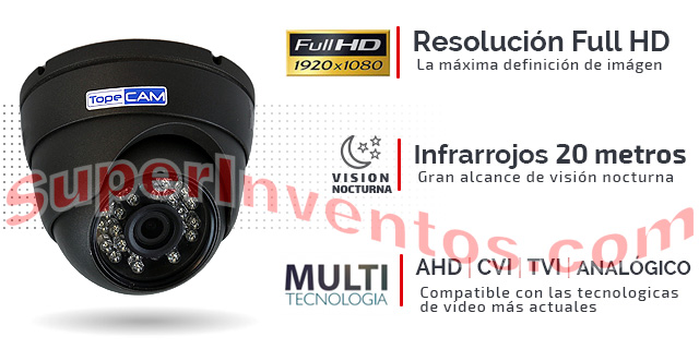 Cámara Full HD TVI con infrarrojos y multi protocolo.